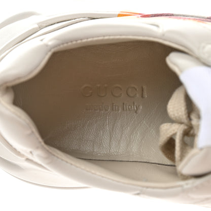 Gucci Calfskin Interlocking G Heart Rhyton Sneakers 35 Mystic White 7 of 9