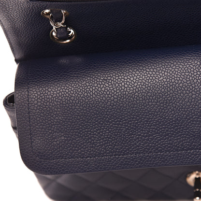 Chanel Caviar Quilted Medium Double Flap Navy 11 of 14
