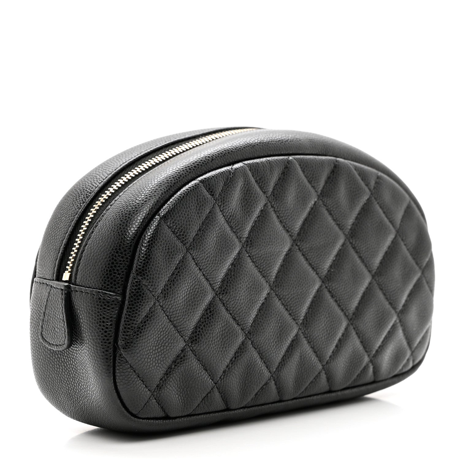 Chanel Caviar Quilted Double Zip Pouch Black 3 of 7