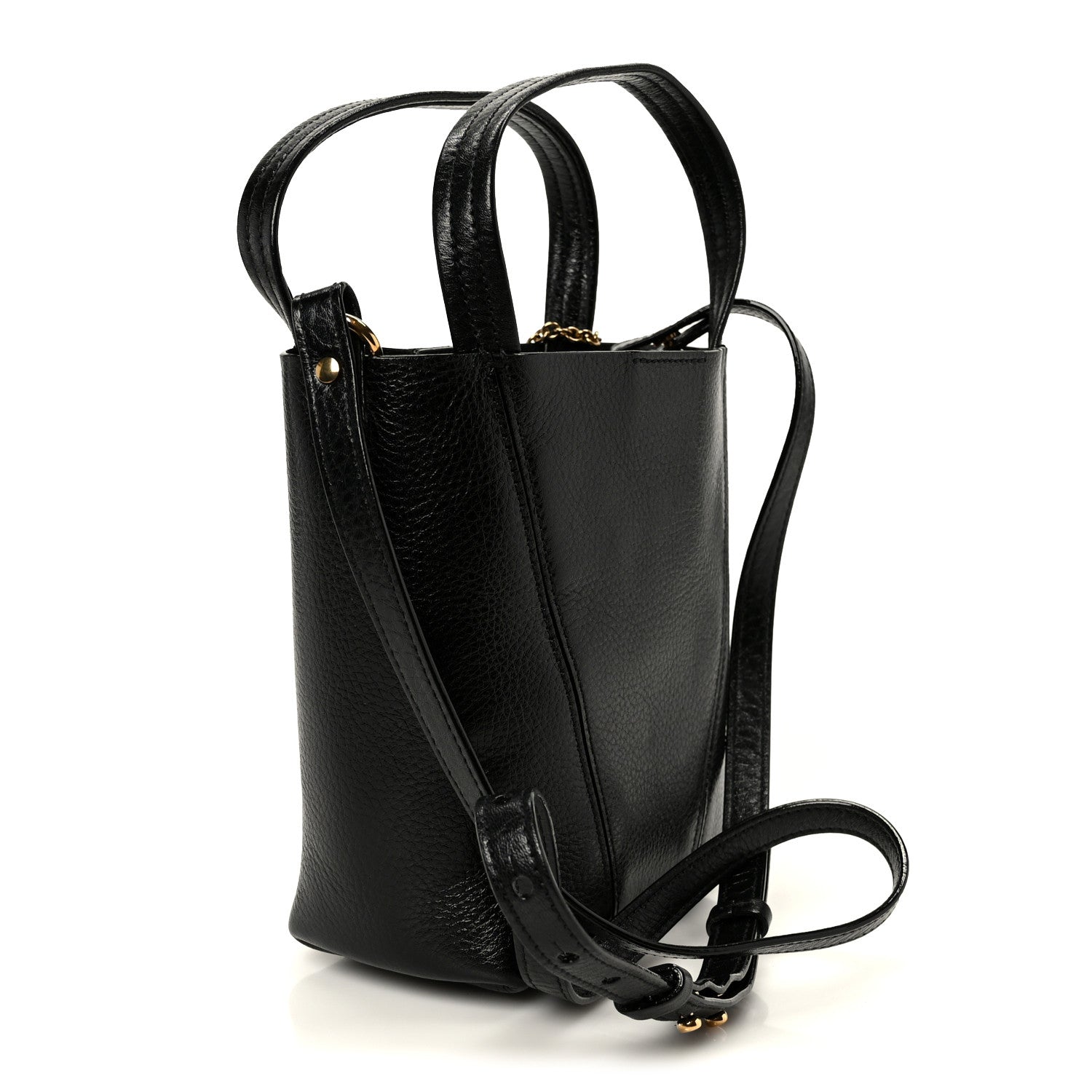 Chloe Grained Calfskin Small Spin Tote Black 3 of 10