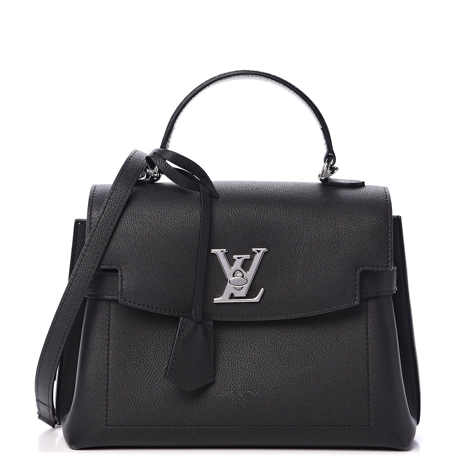 Louis Vuitton Calfskin Lockme Ever BB Black 1 of 12