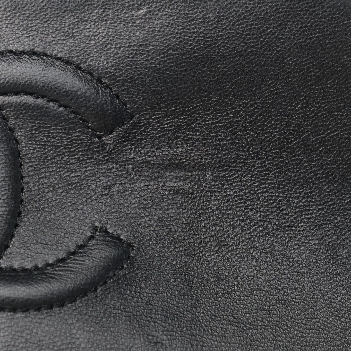 Patent Quilted Medium Double Flap Black