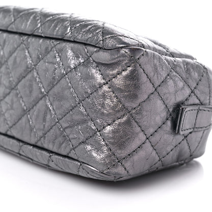 Chanel Metallic Aged Calfskin Quilted Small Reissue Camera Case Dark Silver 9 of 11