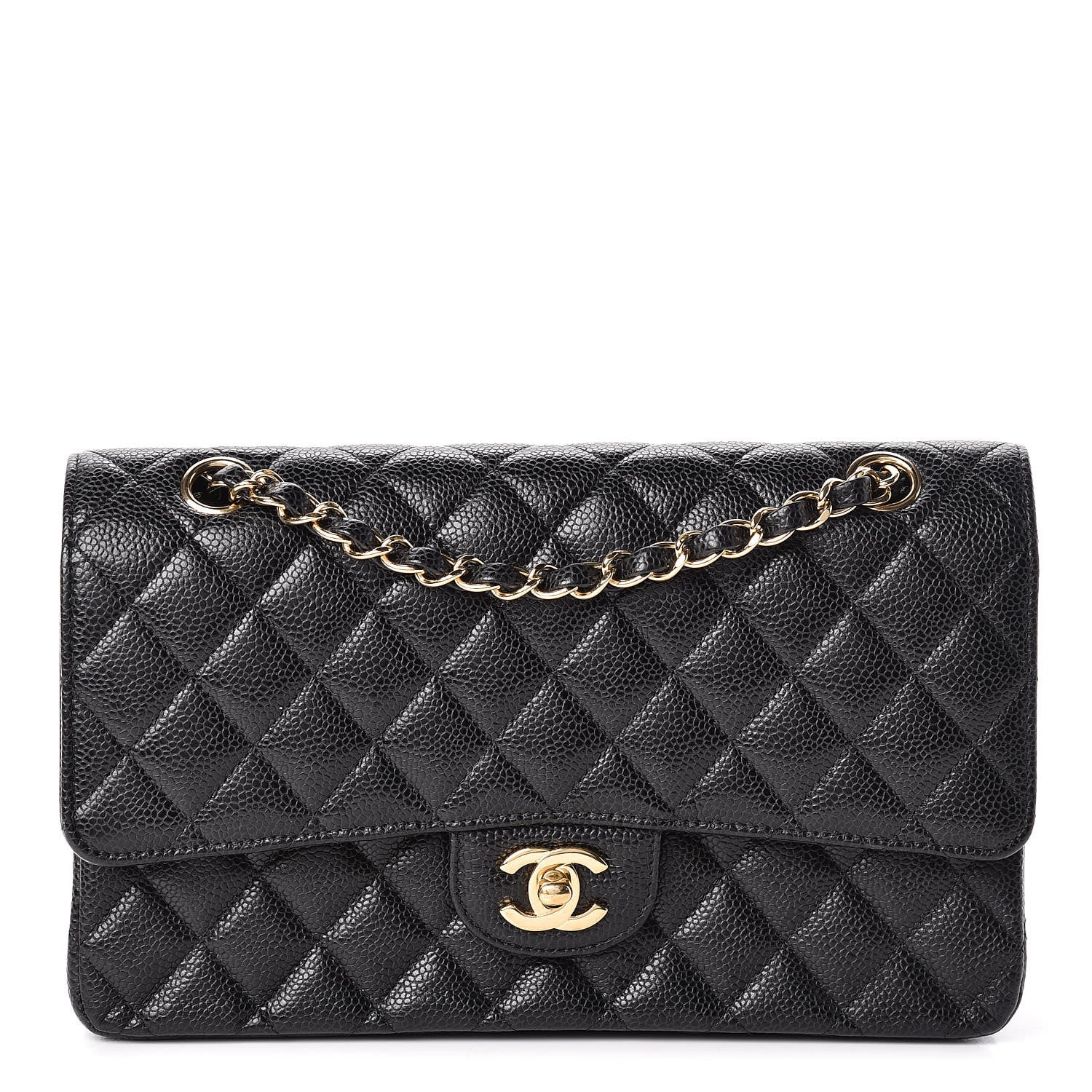 Chanel Caviar Quilted Medium Double Flap Black 1 of 12