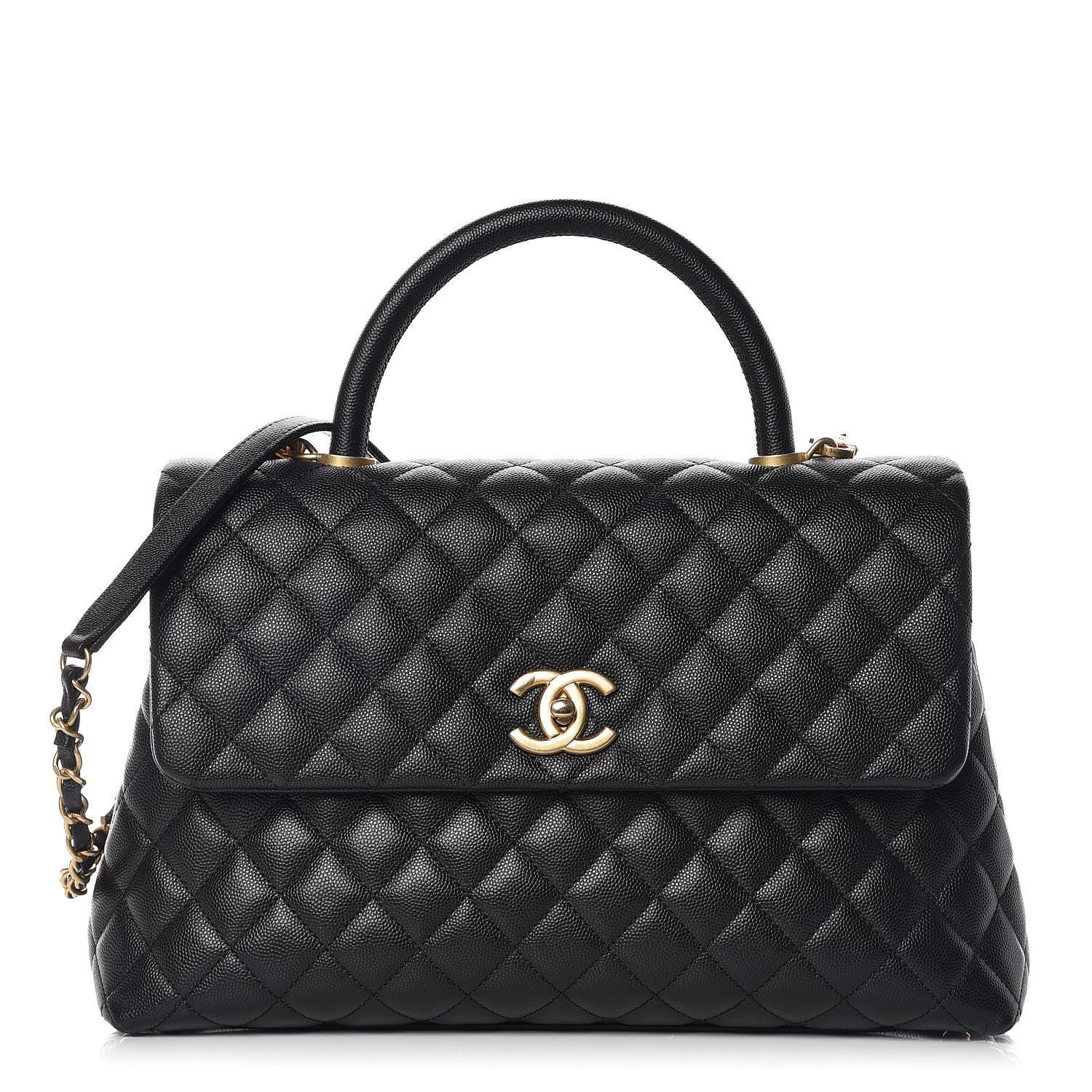 Chanel Caviar Quilted Medium Coco Handle Flap Black 1 of 10