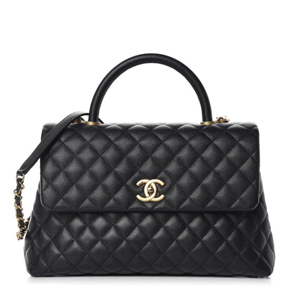 Chanel Caviar Quilted Medium Coco Handle Flap Black 1 of 10