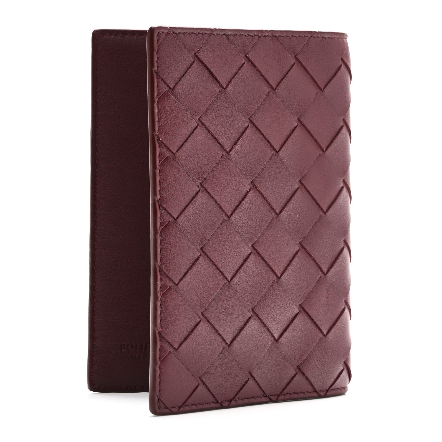 Bottega Veneta Nappa Intrecciato Passport Case Bordeaux 3 of 8
