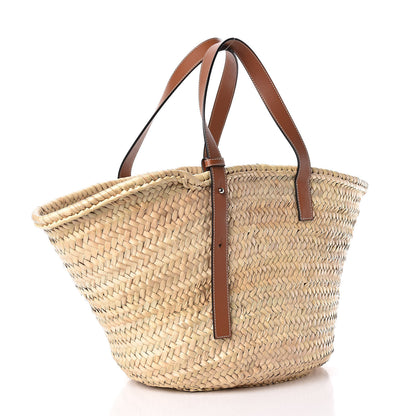 Loewe Raffia Basket Tote Bag Natural Tan 3 of 12