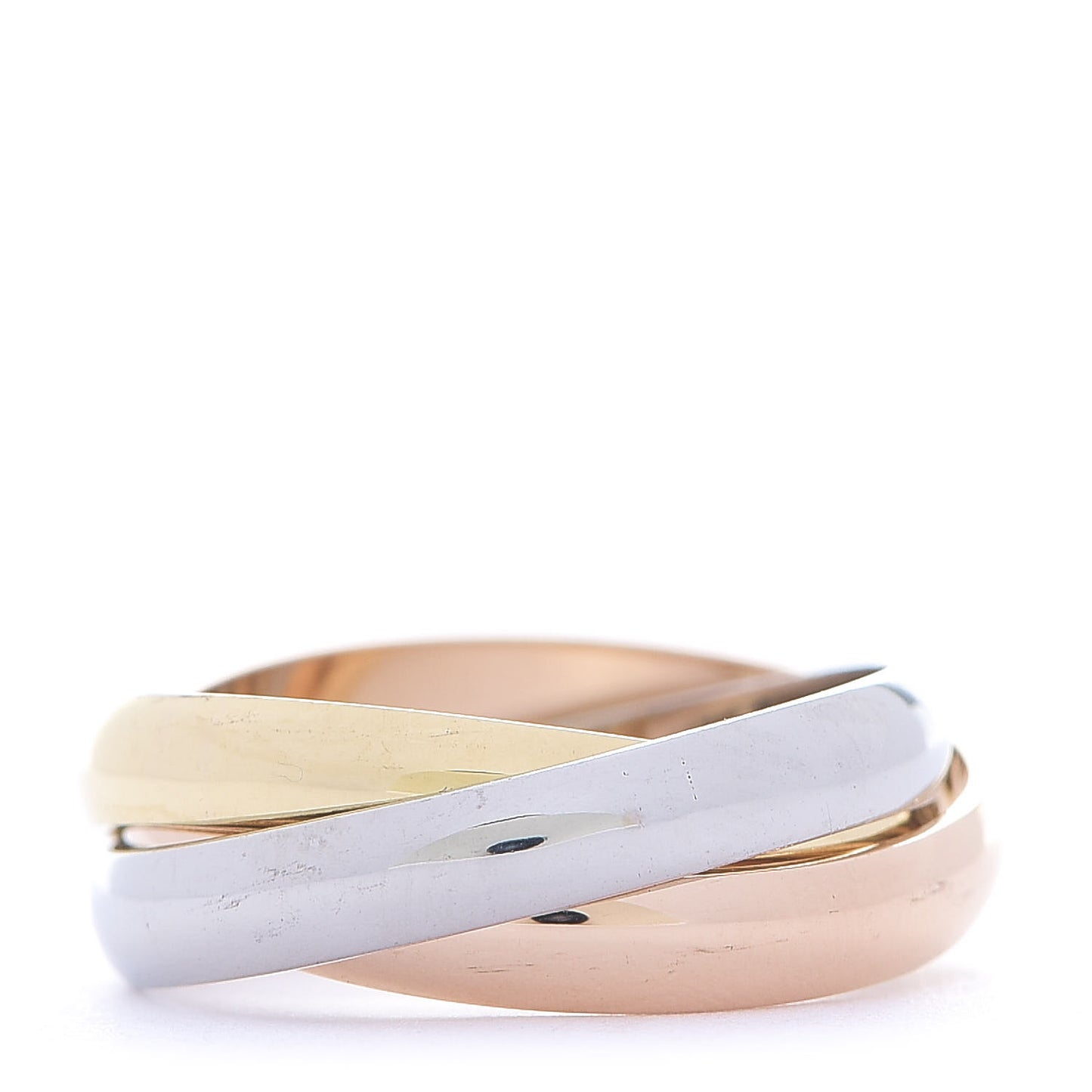 18K Pink Yellow White Gold Classic Trinity Ring 52 6