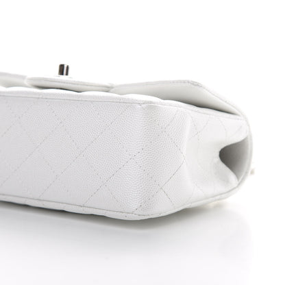 Chanel Iridescent Caviar Quilted Mini Top Handle Rectangular Flap White 10 of 11