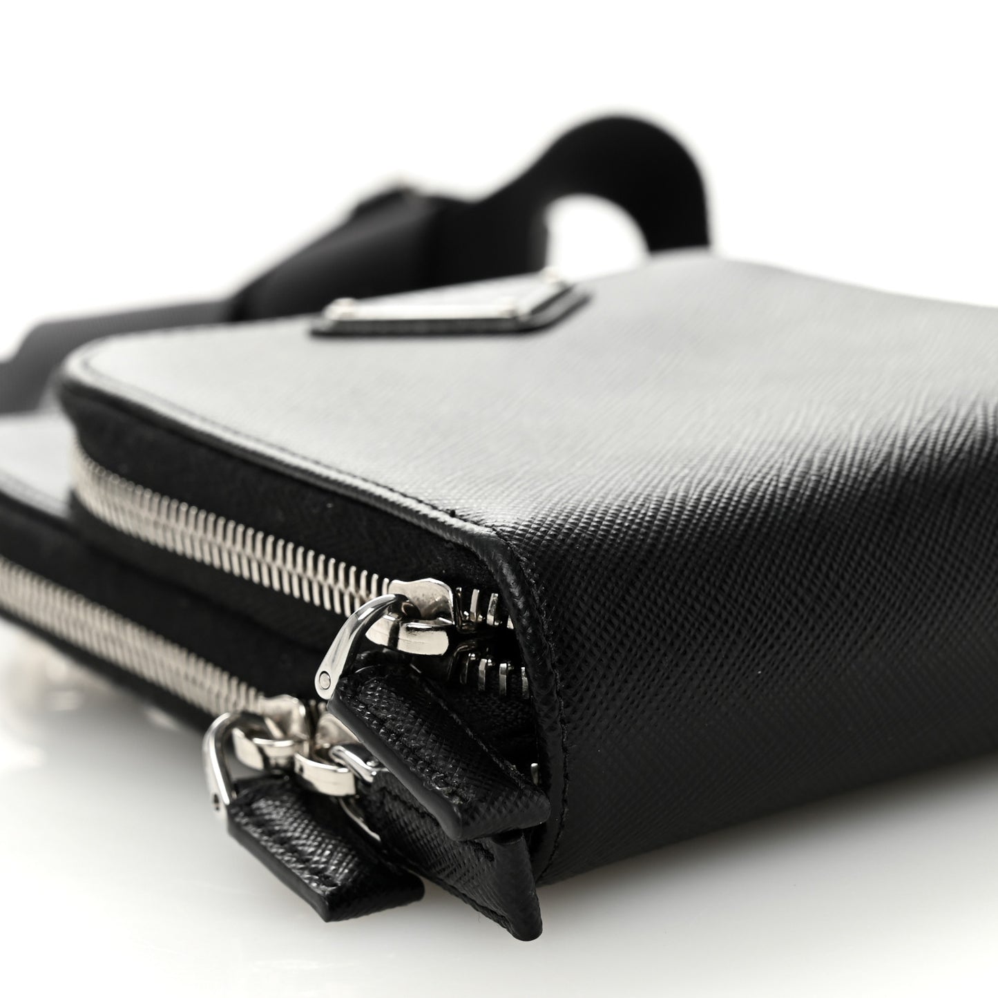 Saffiano Smartphone Case Crossbody Black