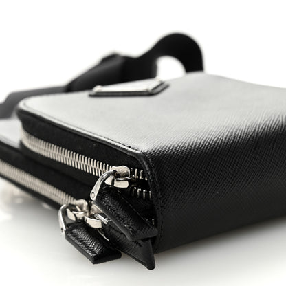 Prada Saffiano Smartphone Case Crossbody Black 10 of 12