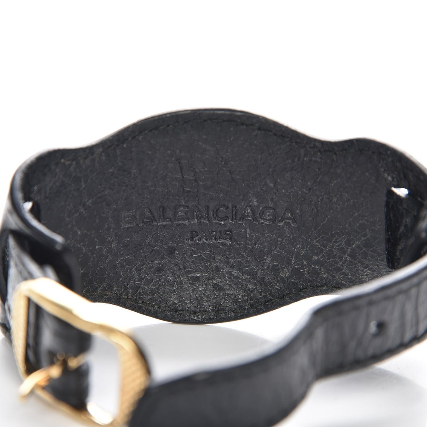 Agneau Arena Giant 12 Gold Hardware Bracelet S Black