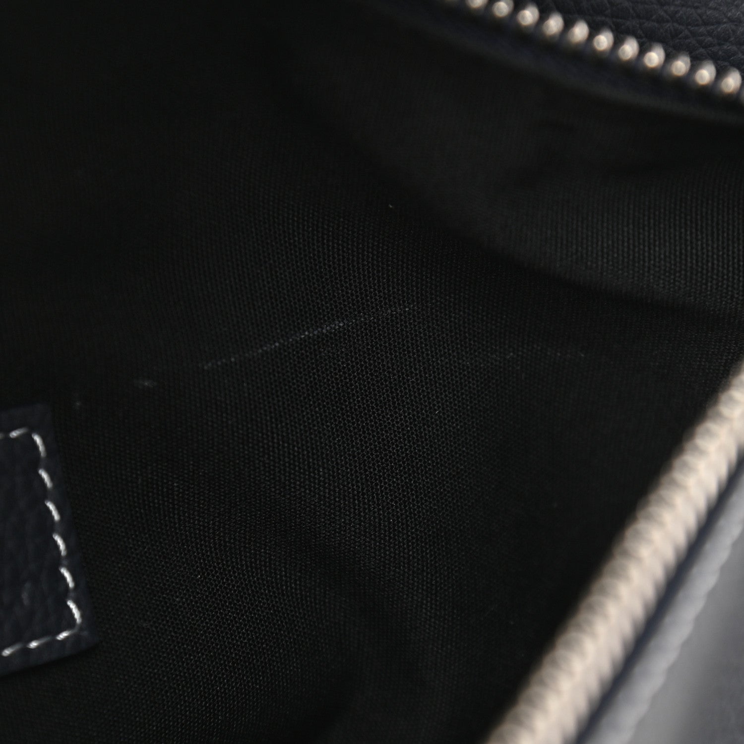Christian Dior Grained Calfskin Kim Jones Saddle Bag Navy Blue 8 of 10