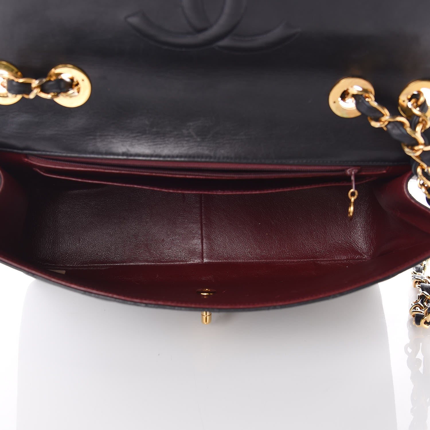 Chanel Lambskin Quilted XL Jumbo Single Flap Black 5 of 16