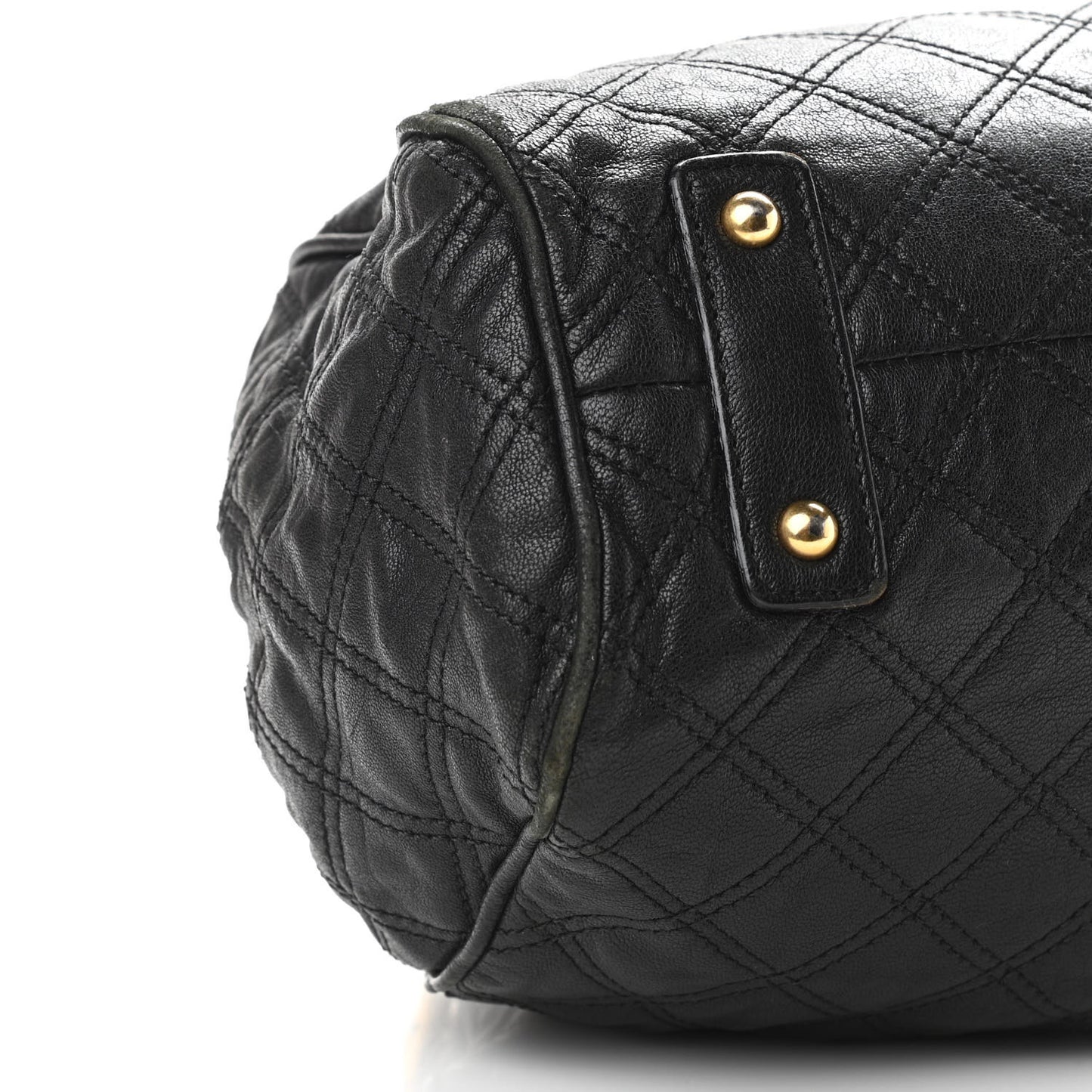 Calfskin Quilted Stam Black