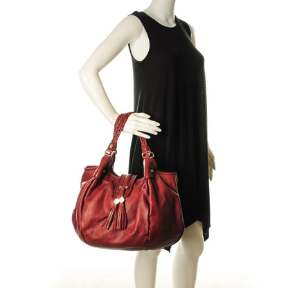 Gucci Pebbled Calfskin Medium Marrakech Shoulder Bag Red 2 of 7