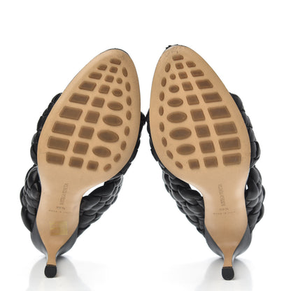 Bottega Veneta Nappa Twisted Padded Intrecciato Curve Slide Sandals 38.5 Black 5 of 8