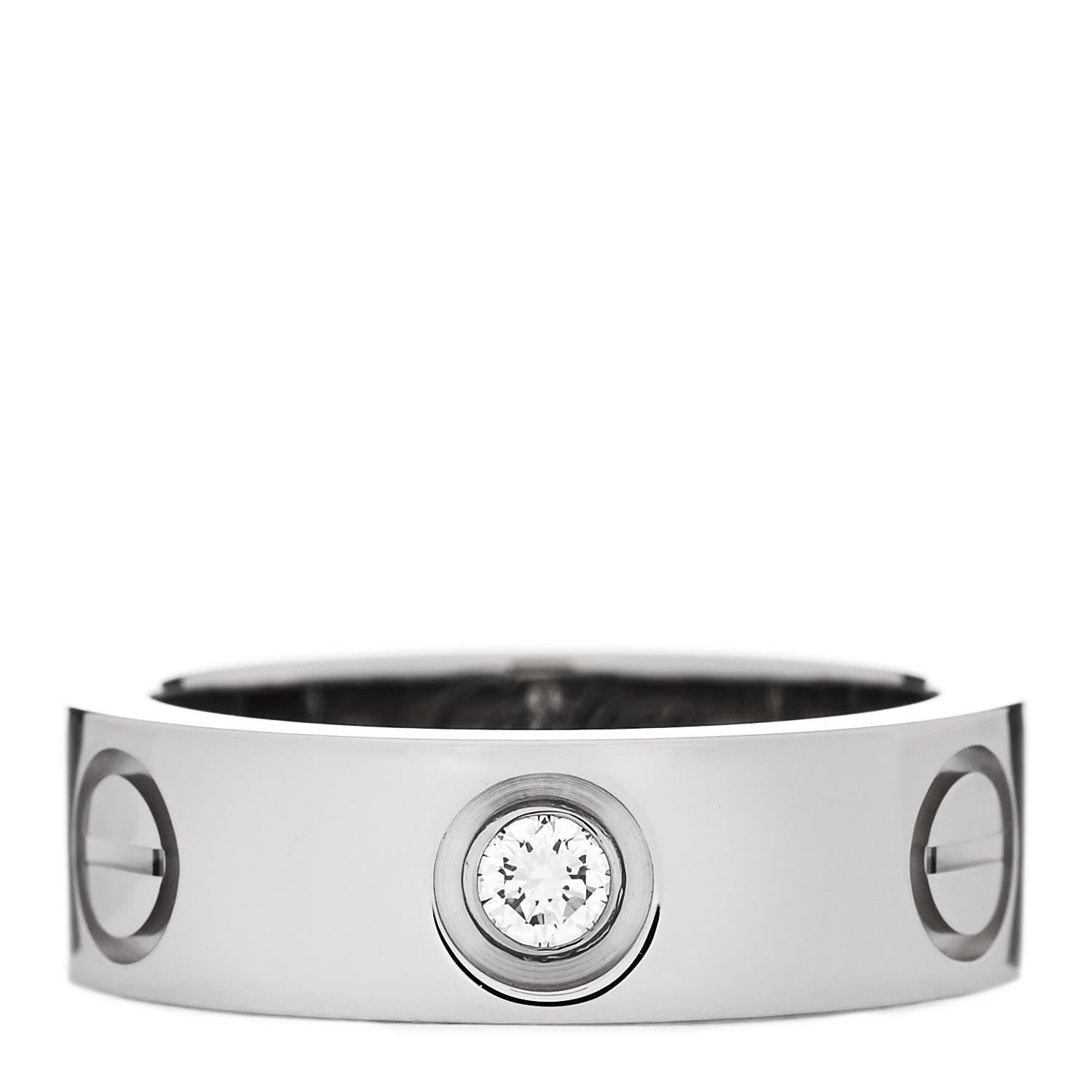 Cartier Platinum Diamond 5.5mm LOVE Ring 48 4.5 1 of 5