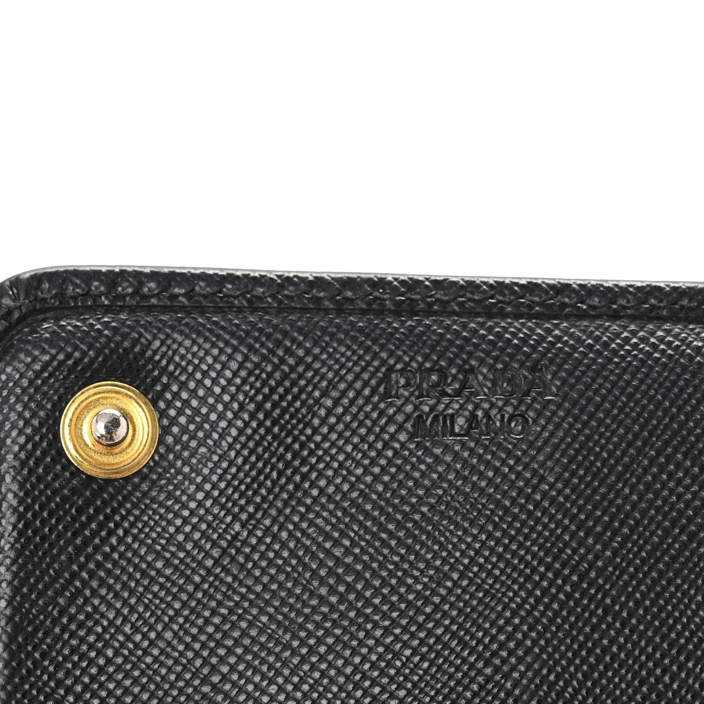 Saffiano Metal Continental Flap Wallet Black