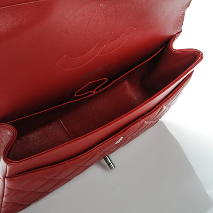 Chanel Lambskin Quilted Jumbo Double Flap Red 7 of 10