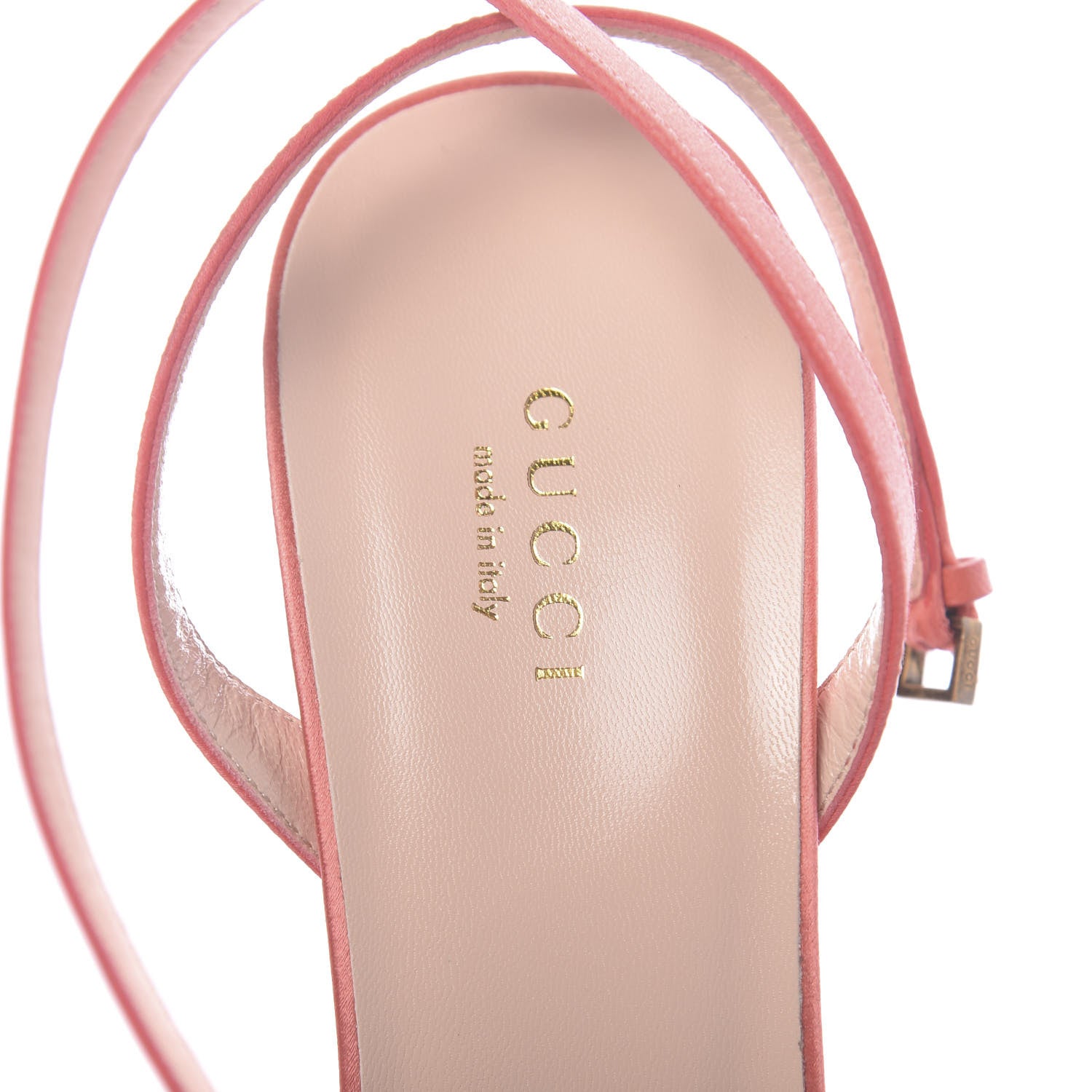 Gucci Tulle Ruffle High Heel Slingback Sandals 40.5 Peach White 6 of 11