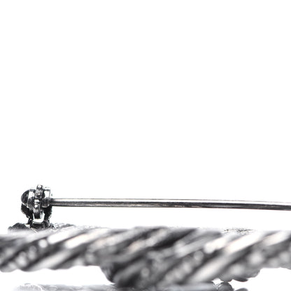 Chanel Crystal CC Brooch Silver 4 of 6