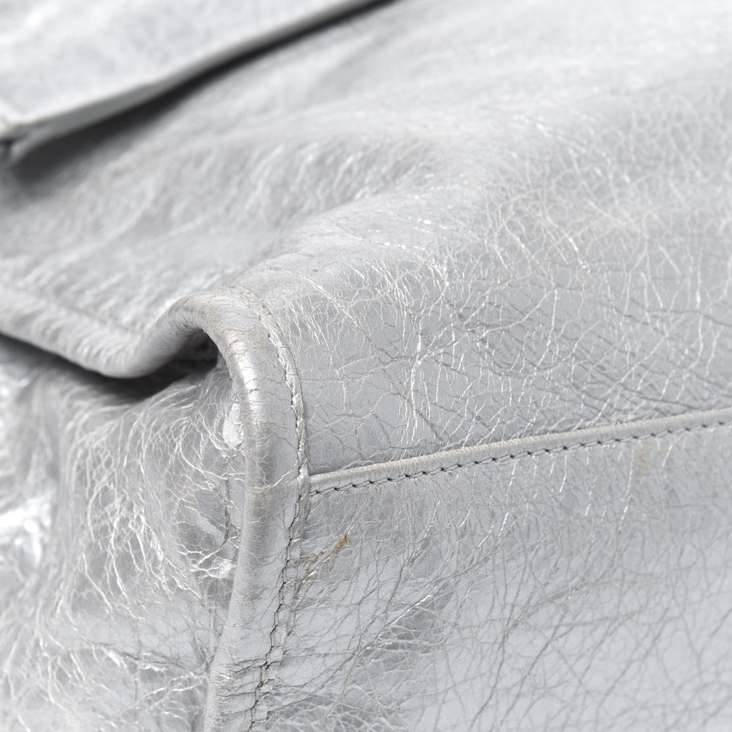 Balenciaga Metallic Agneau Classic Palladium Hardware City Silver 12 of 13