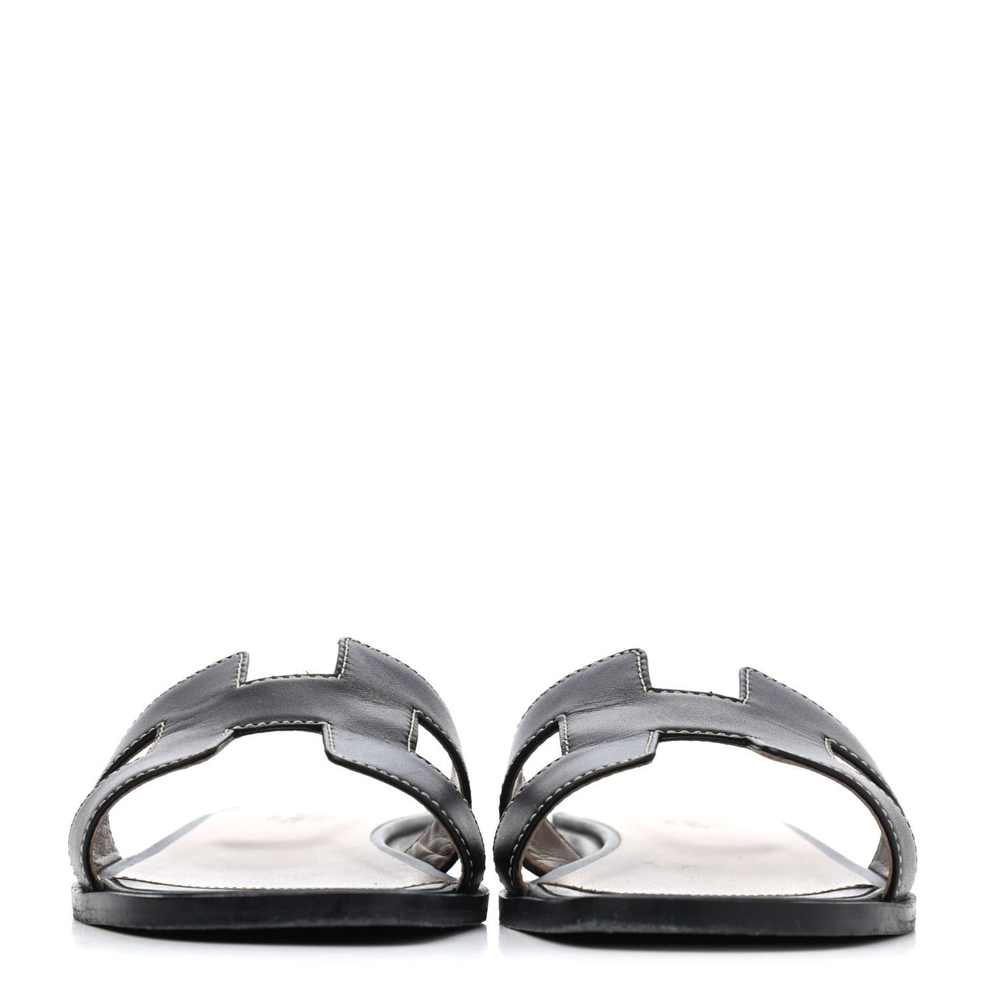 Box Calfskin Oran Sandals 36.5 Black