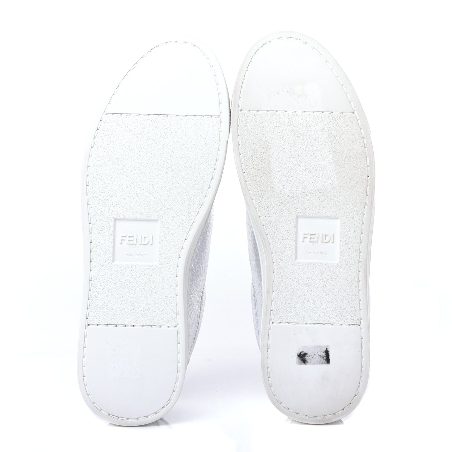 Metallic Vitello Lurex Rockoclick Slip On Sneakers 35 Silver