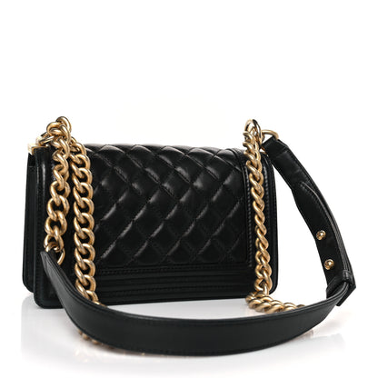Chanel Lambskin Quilted Small Boy Flap Black 3 of 9