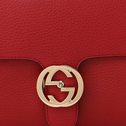 Gucci Dollar Calfskin Interlocking G Top Handle Shoulder Bag Red 14 of 21
