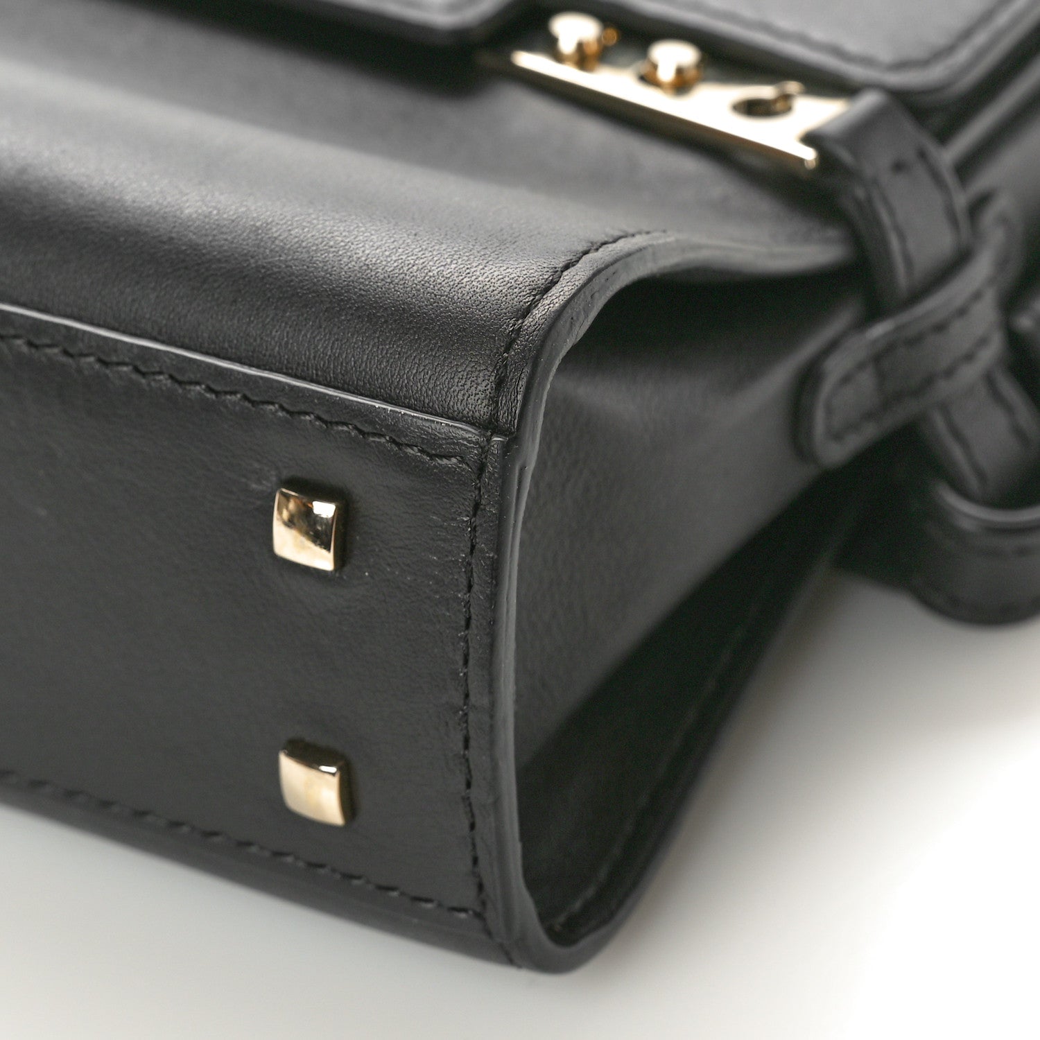Delvaux Smooth Calfskin Micro Tempete Satchel Black 10 of 11