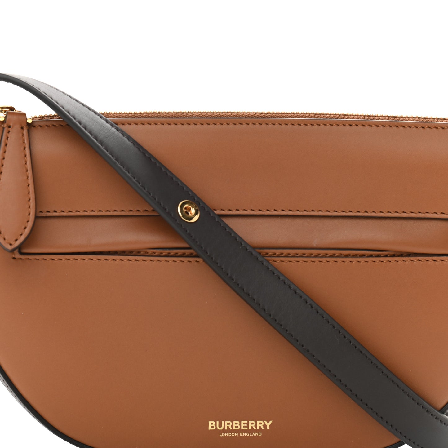 Calfskin Mini Two-Tone Olympia Shoulder Bag Warm Tan
