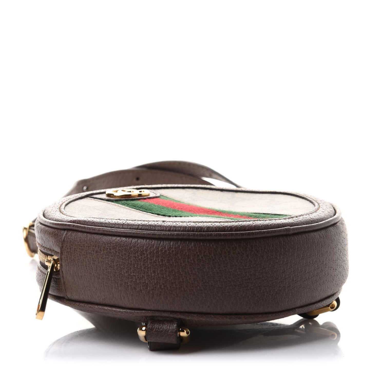 GG Supreme Monogram Web Mini Ophidia Round Backpack Brown