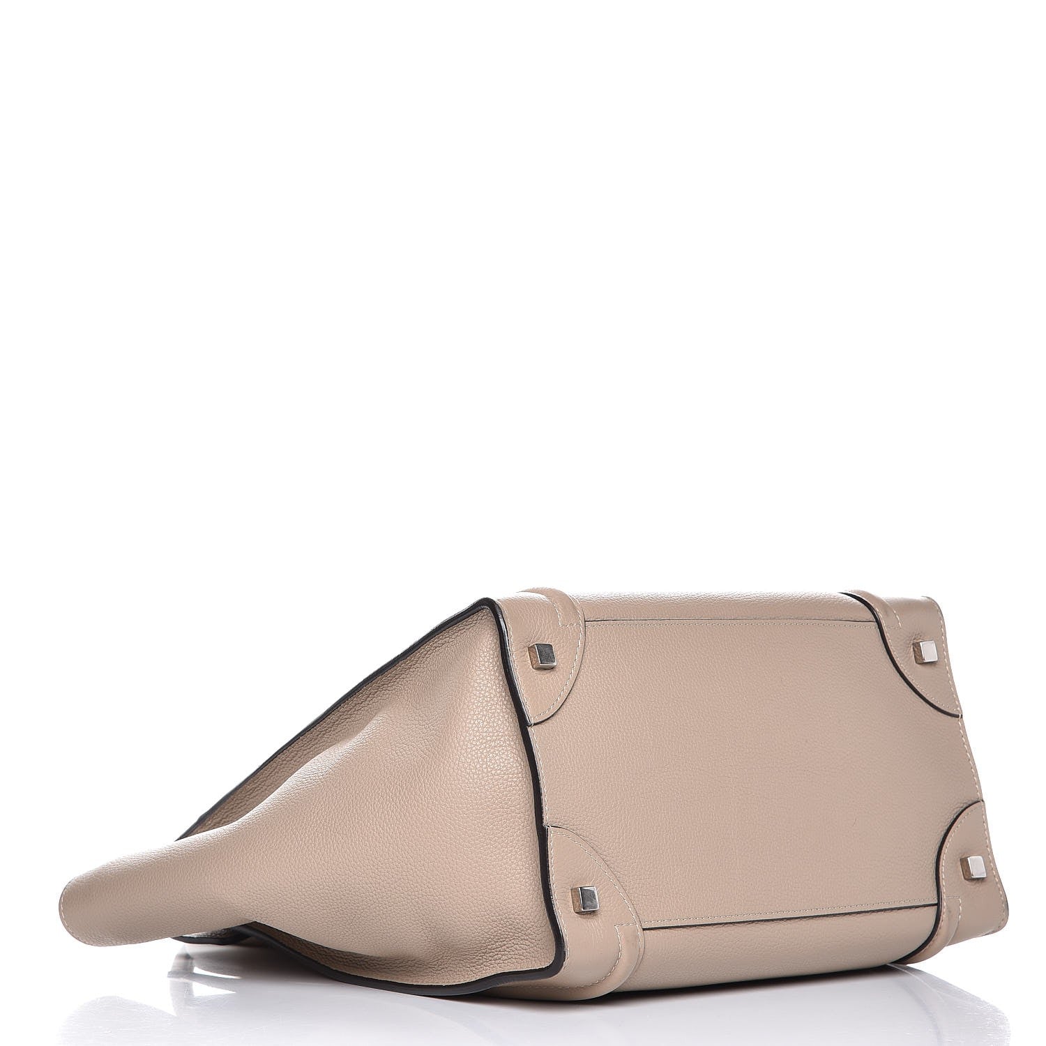 Celine Drummed Calfskin Mini Luggage Dune 4 of 15