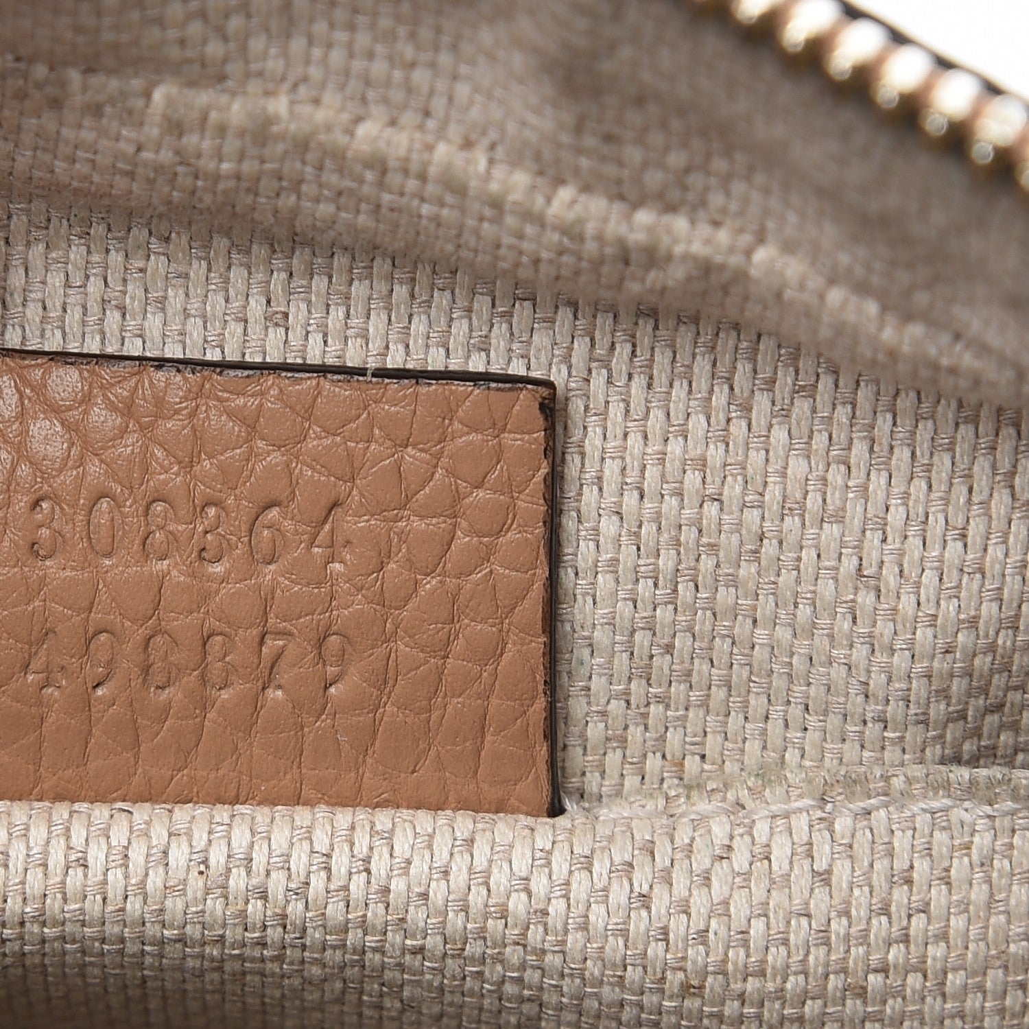 Gucci Pebbled Calfskin Small Soho Disco Bag Camelia 7 of 10