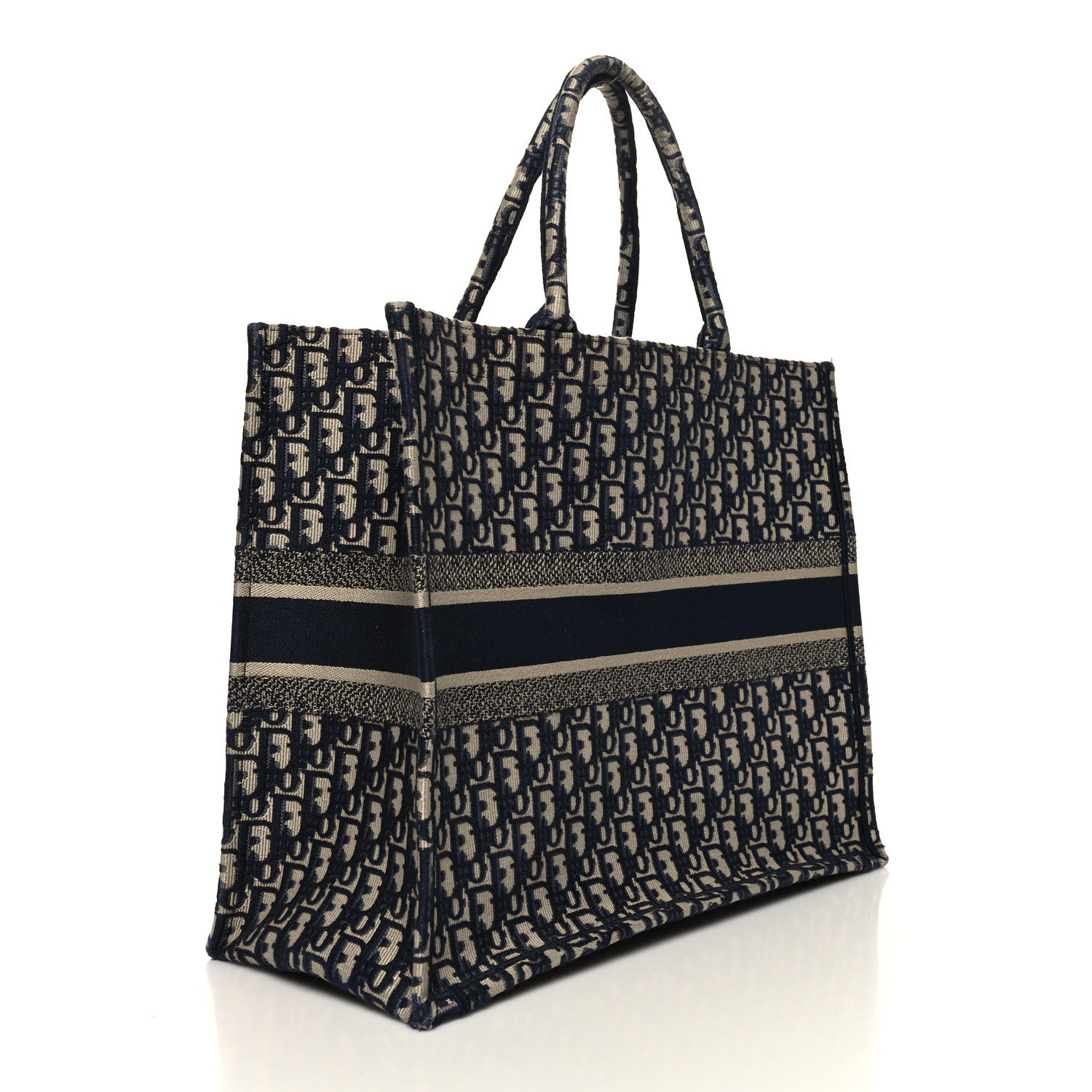 Christian Dior Oblique Large Book Tote Blue Multicolor 3 of 12