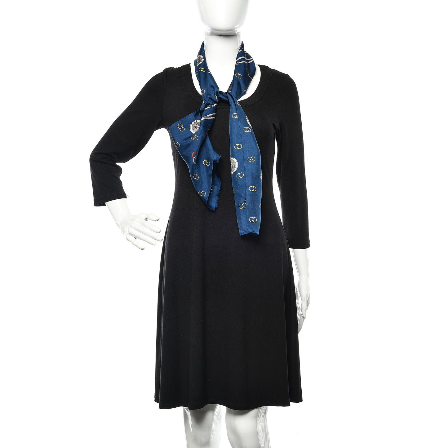 Silk Twill GG Horseshoe Blue