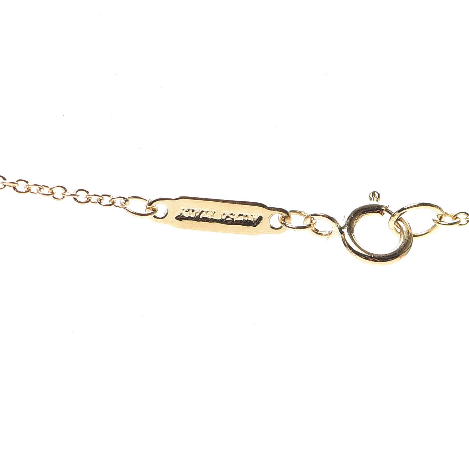 Tiffany 18K Yellow Gold Diamond T Pendant Necklace 4 of 6