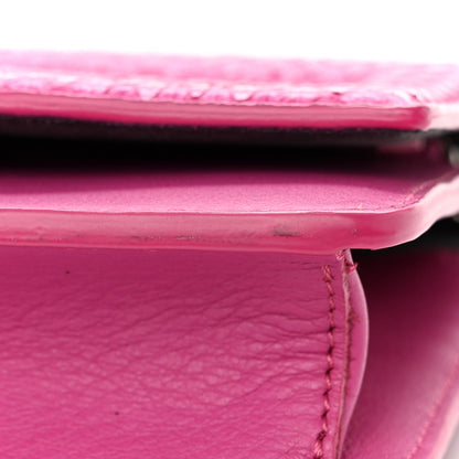 Fendi Snakeskin Tube Wallet on Chain Magenta 17 of 20