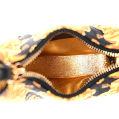 Fendi X VERSACE Silk Fendace Baroque Nano Fendigraphy Hobo Charm Black Gold 5 of 9