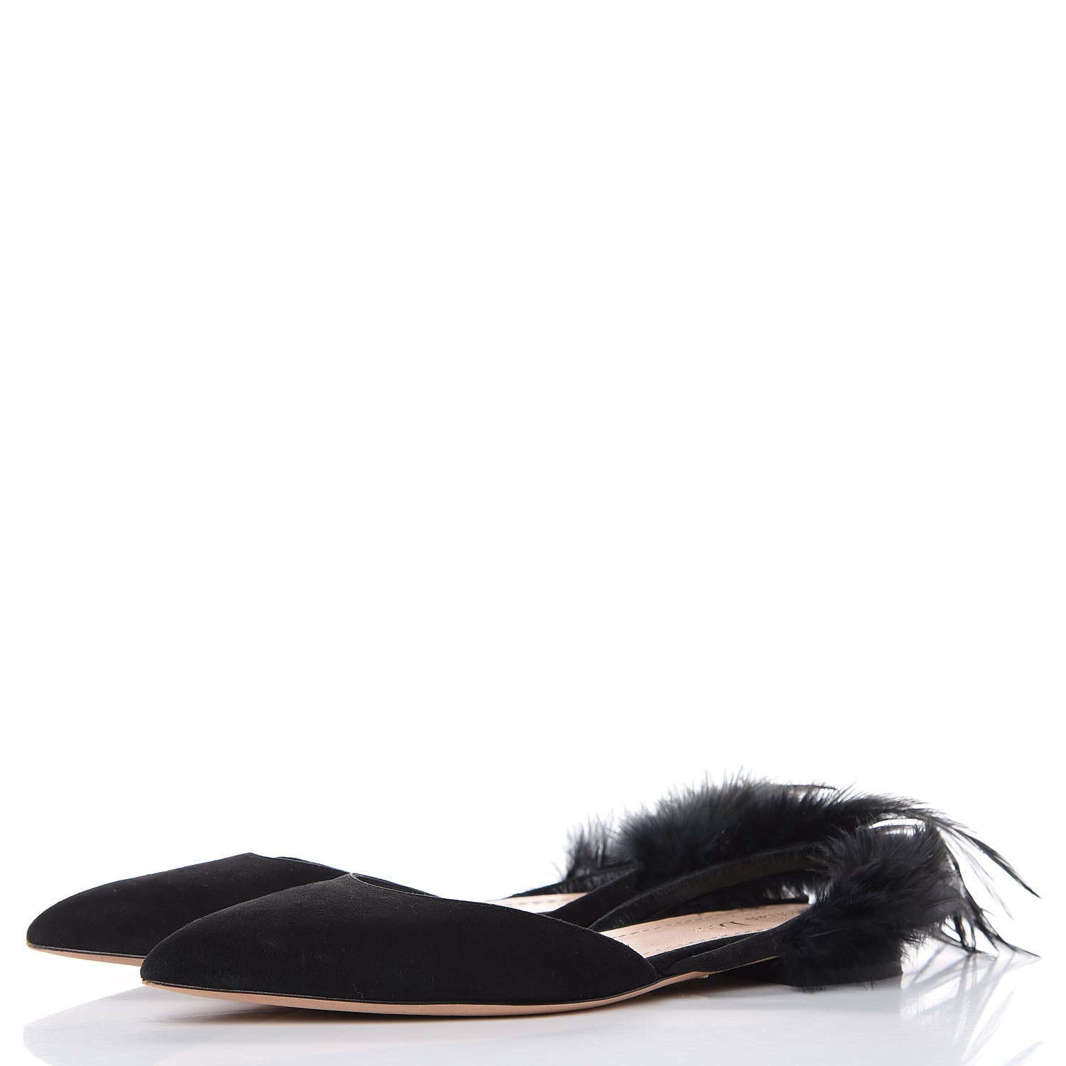 Christian Dior Suede Feather Dior Ethnie Flats 35.5 Black 3 of 8