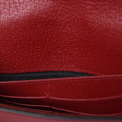 Gucci GG Supreme Monogram Web Queen Margaret Chain Wallet Red 6 of 11