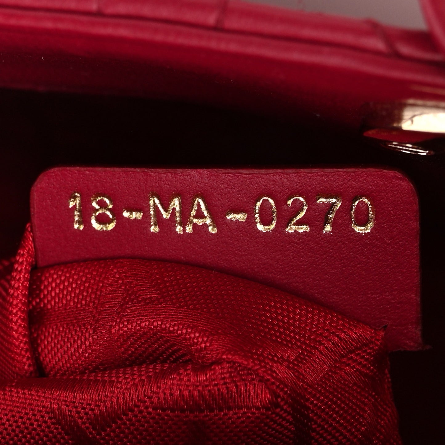 Lambskin Cannage Mini Lady Dior Red