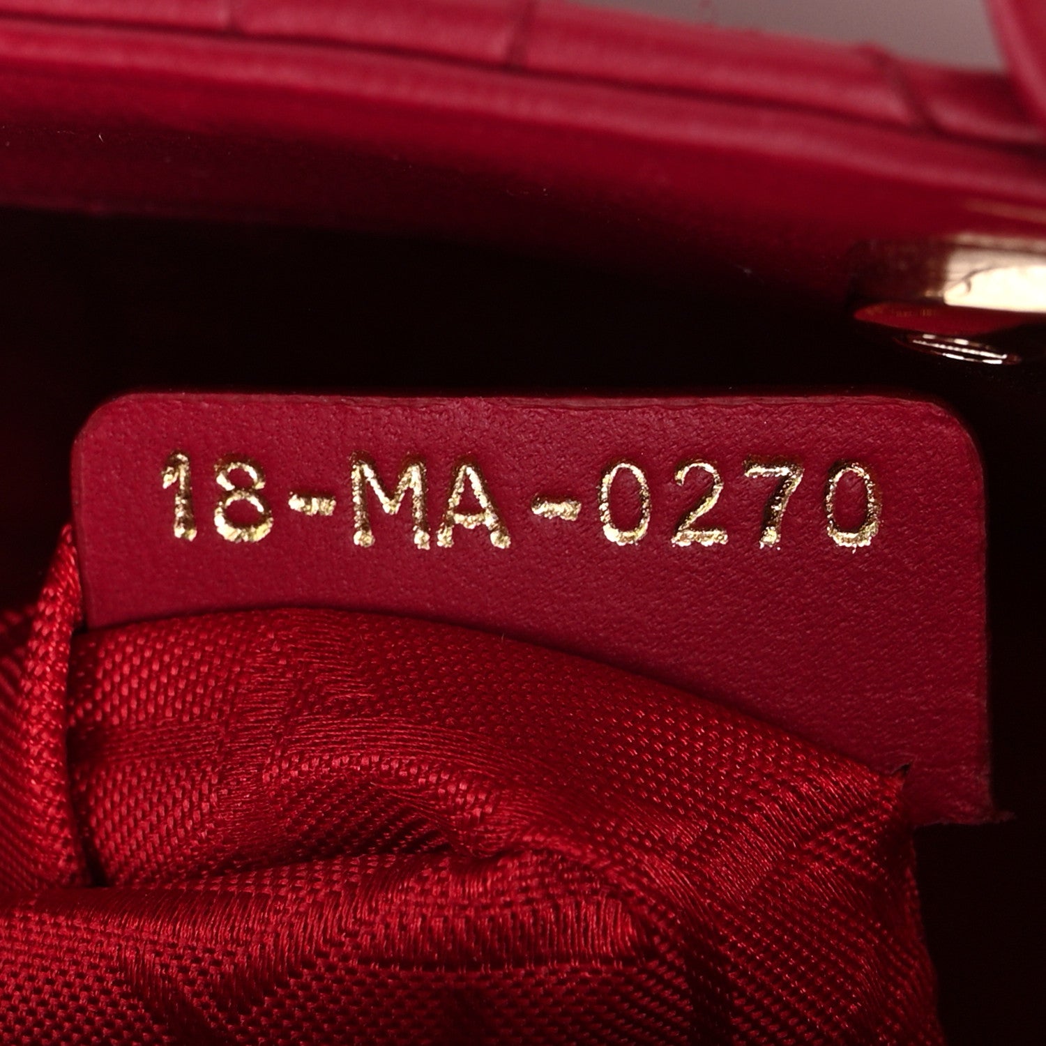 Christian Dior Lambskin Cannage Mini Lady Dior Red 7 of 11