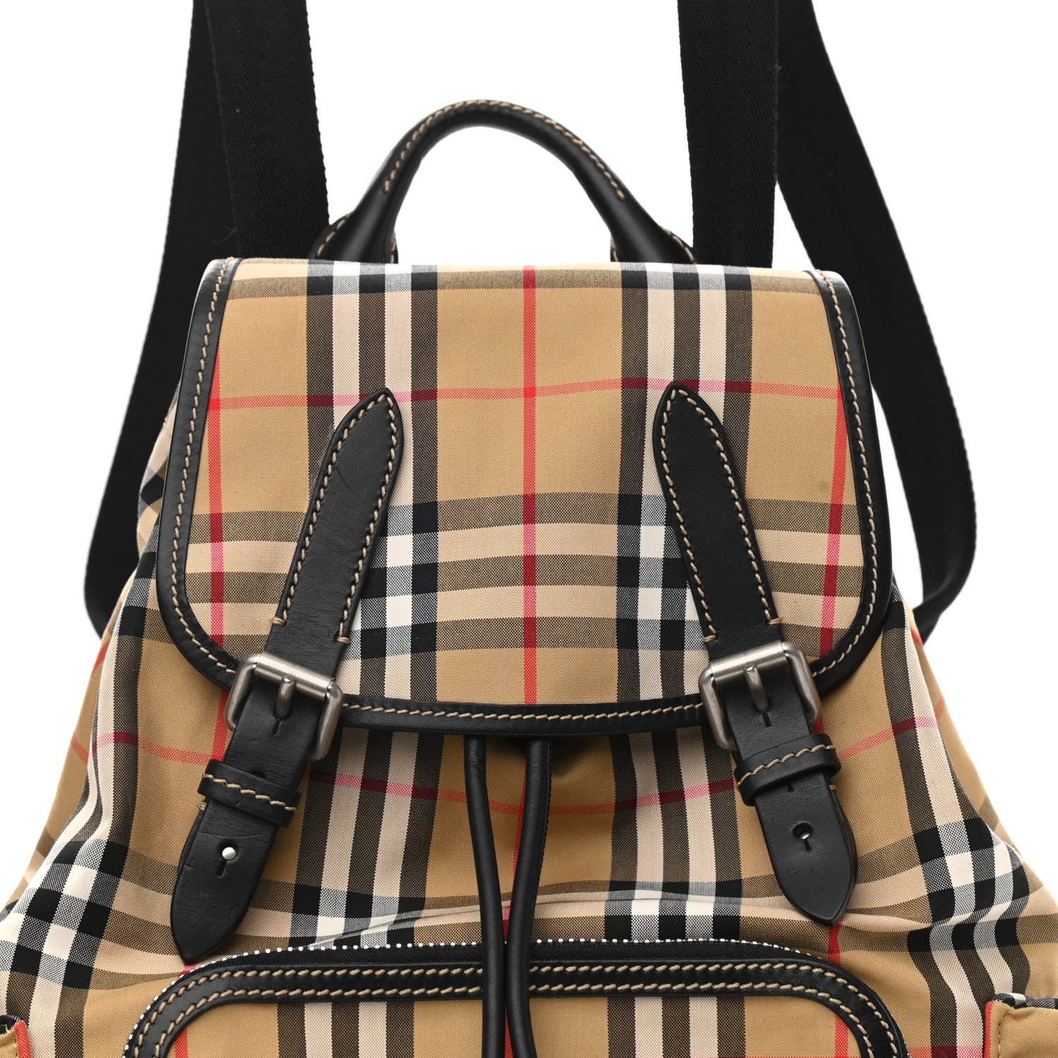 Burberry Nylon Vintage Check Medium Rucksack Backpack Antique Yellow 8 of 10