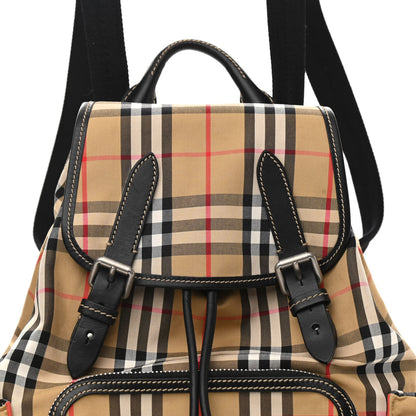 Burberry Nylon Vintage Check Medium Rucksack Backpack Antique Yellow 8 of 10