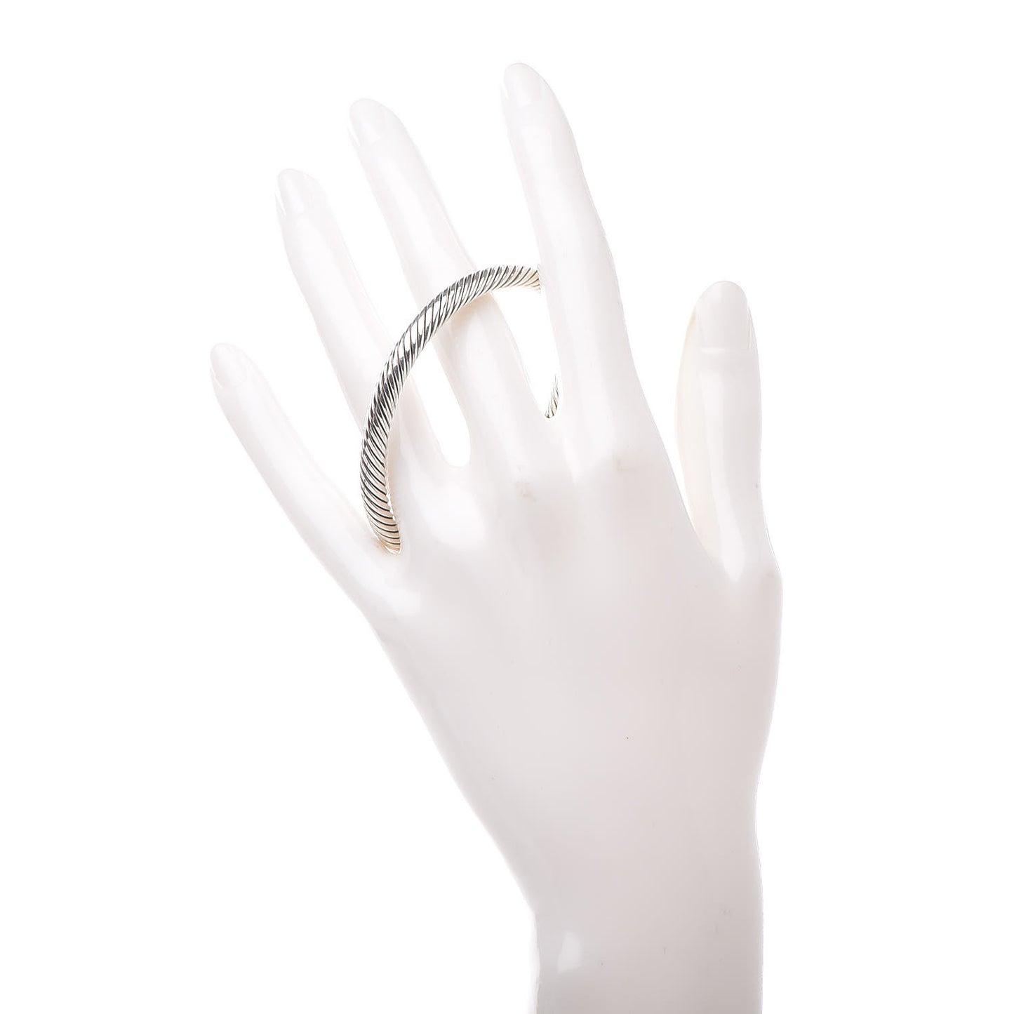 Sterling Silver Diamond Amethyst 5mm Cable Classics Bracelet