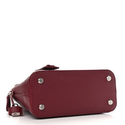 Balenciaga Signature Grained Calfskin Logo S Ville Top Handle Bag Rouge Grenat White 3 of 10